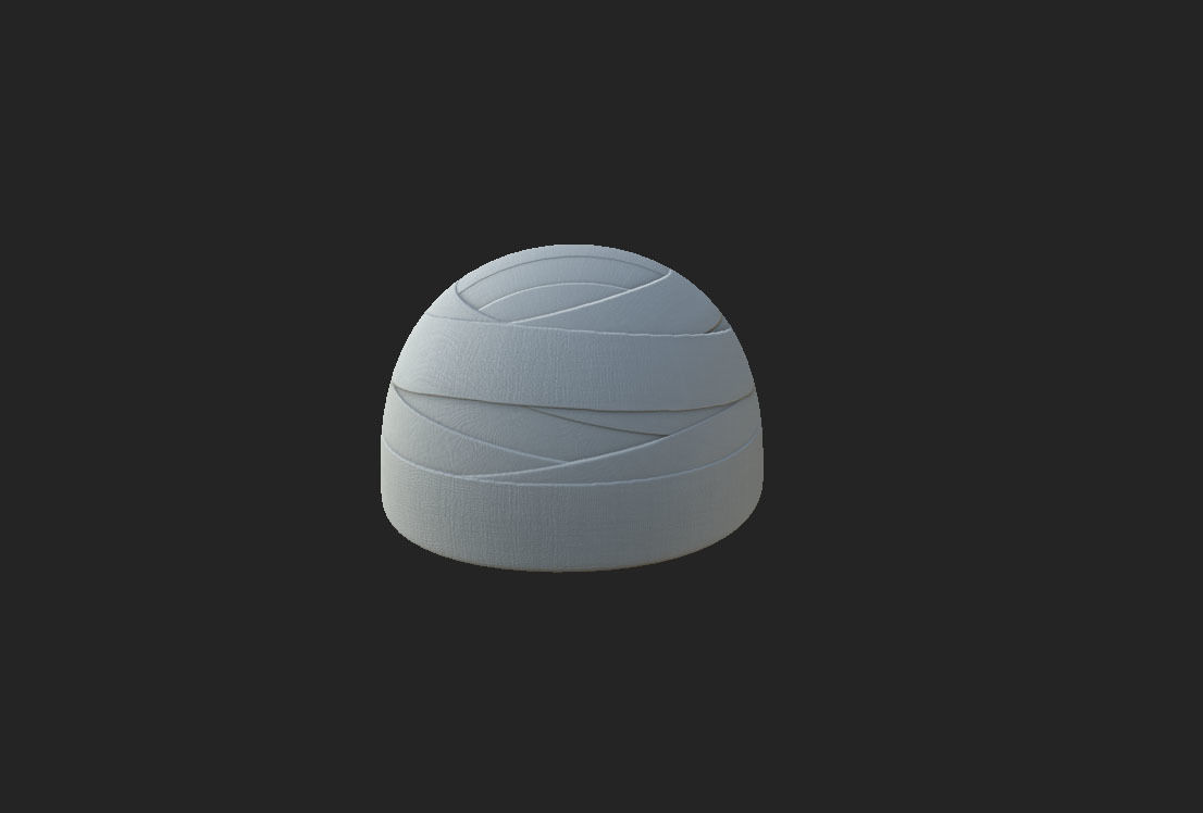 Bandage Head Wrap 3D model_9