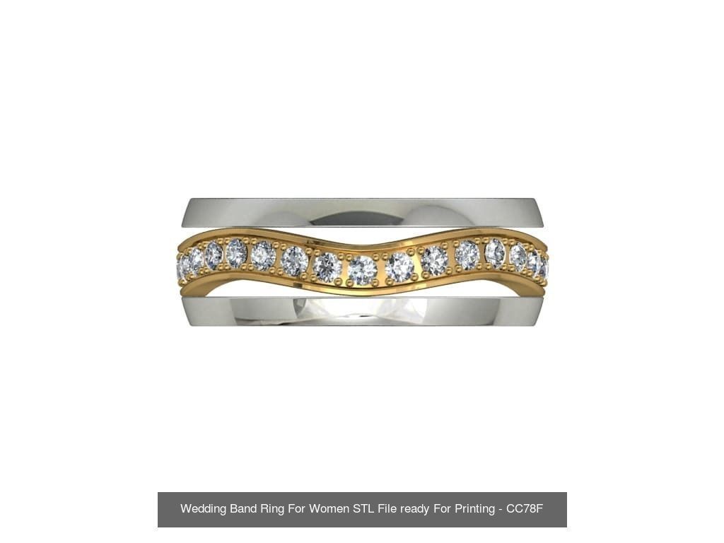 Wedding Set Bands For Marriage Engaged 3D Model -CC78MF 3D Model Collection_4