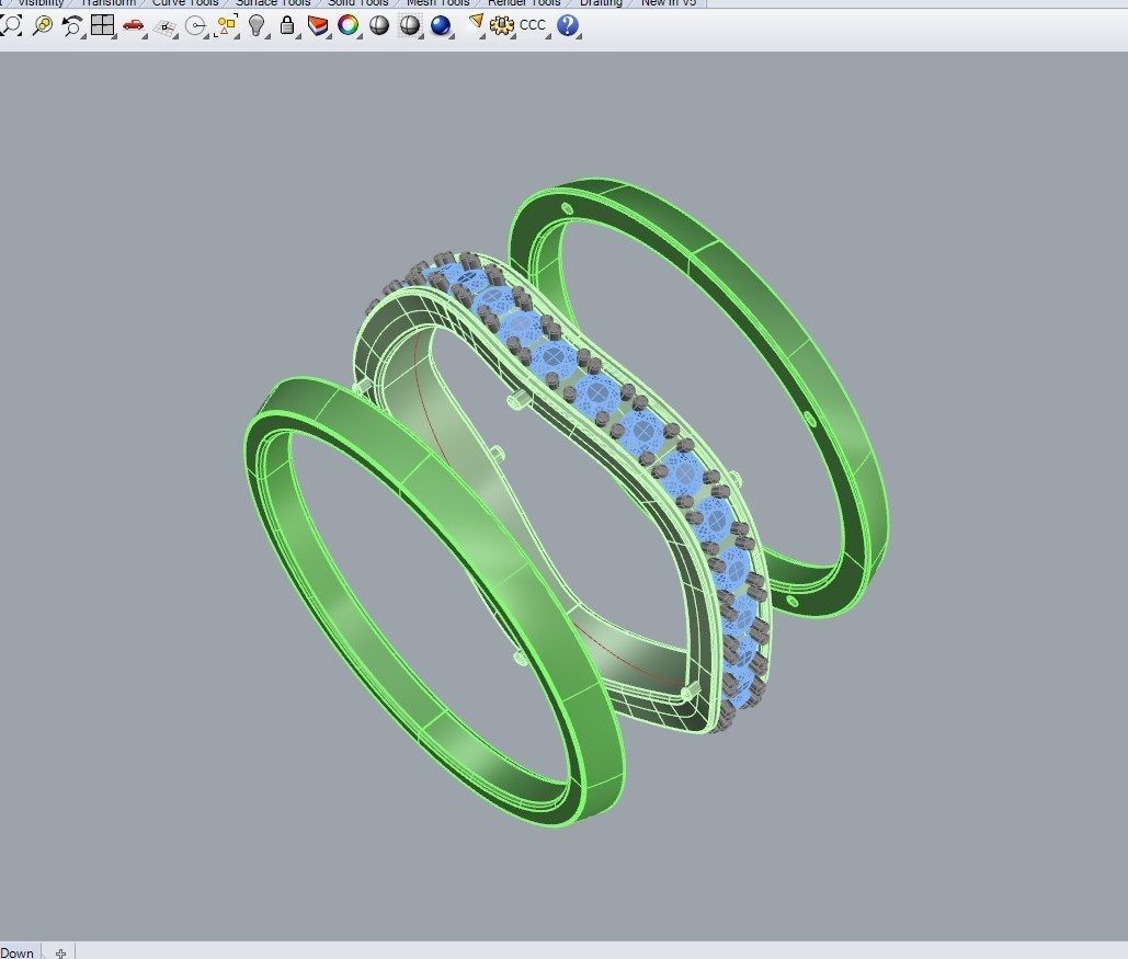 Wedding Set Bands For Marriage Engaged 3D Model -CC78MF 3D Model Collection_14
