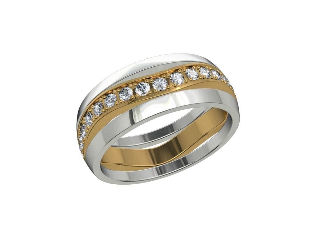 Wedding Set Bands For Marriage Engaged 3D Model -CC78MF 3D Model Collection_8