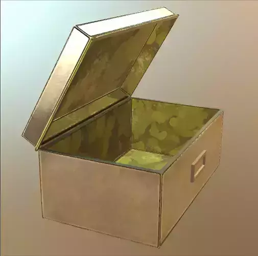 Metal box Low-poly 3D model