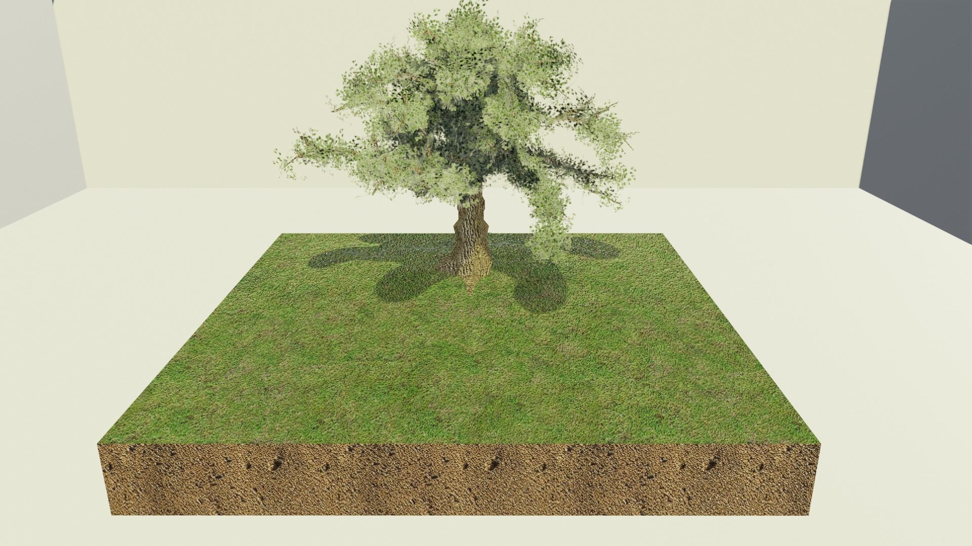 low poly tree and dead tree Low-poly 3D model_3