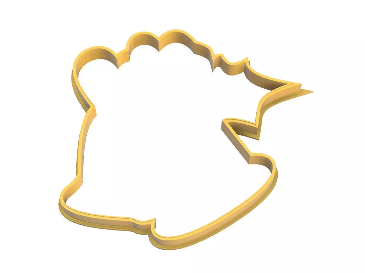 0105 Bells cookie cutter 3D print model_0