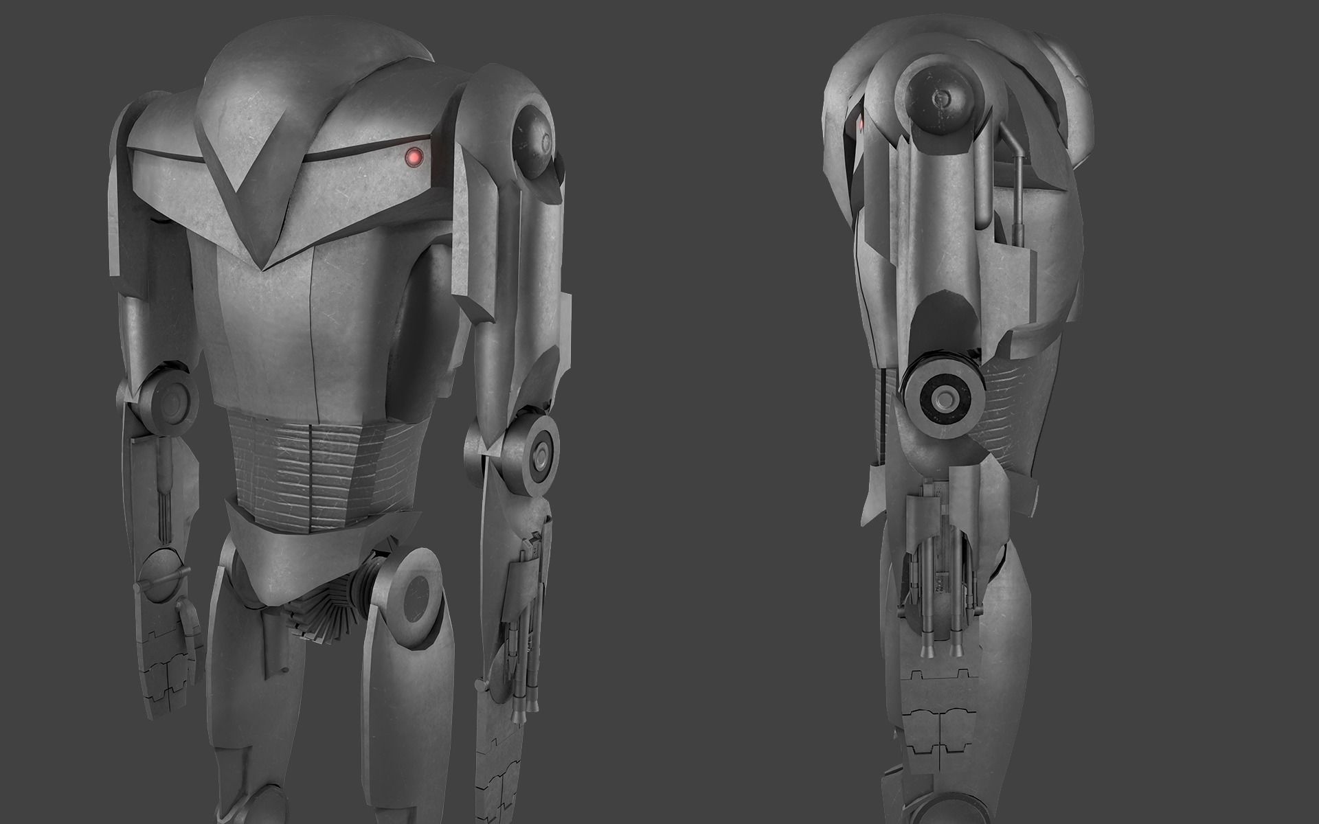 Super battle droid B2 Star Wars Low-poly 3D model_3