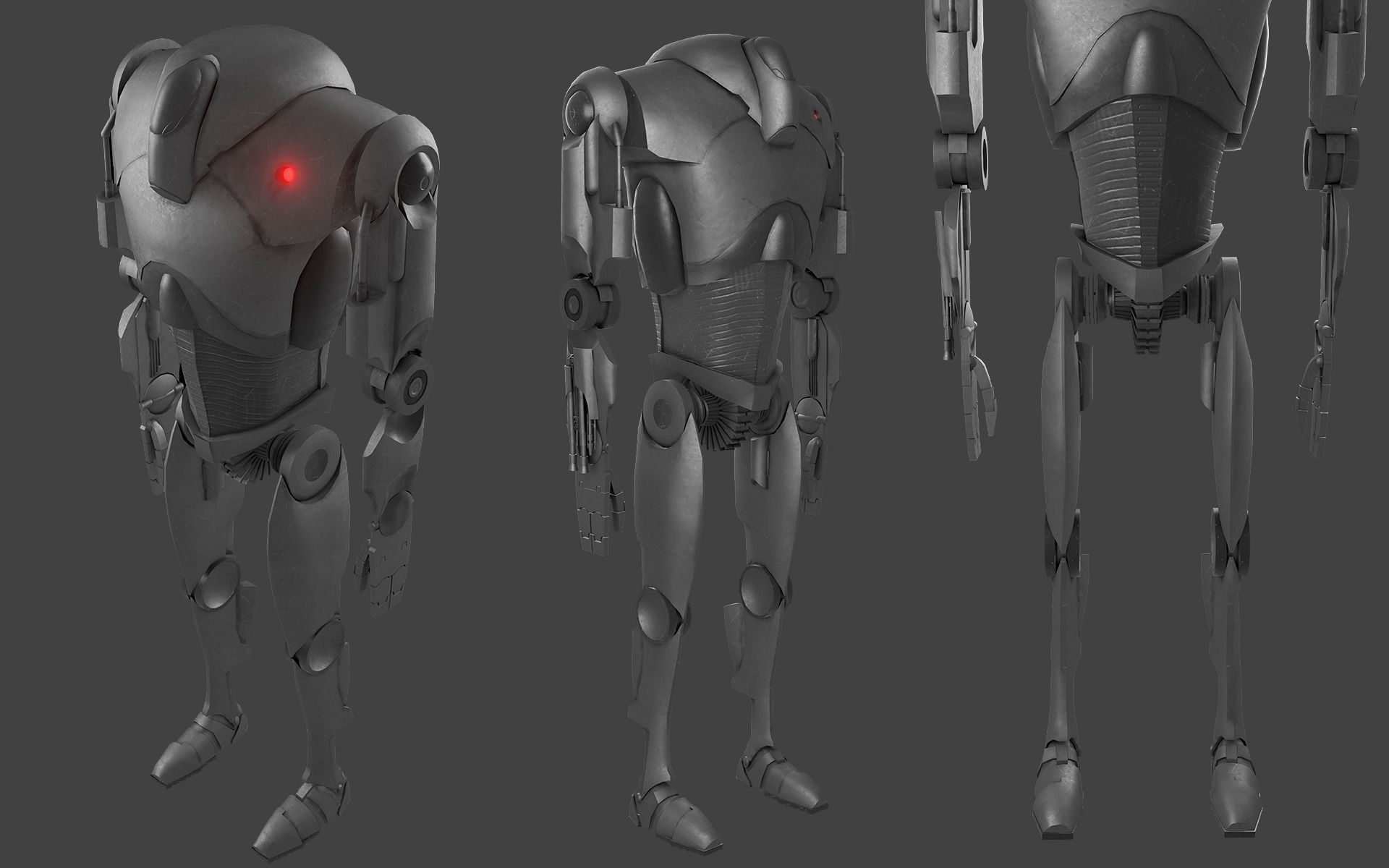 Super battle droid B2 Star Wars Low-poly 3D model_2