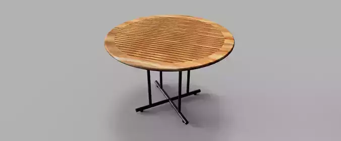 wooden round table