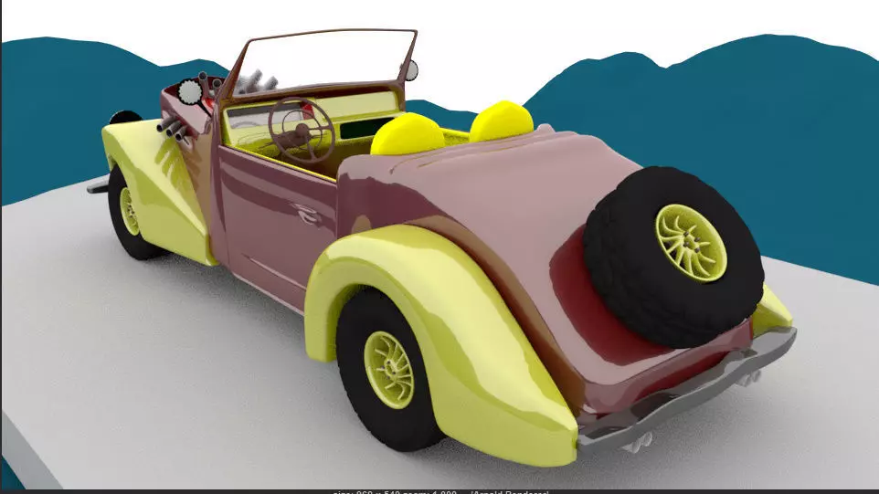 Car-Vehicle vintage car Low-poly 3D model