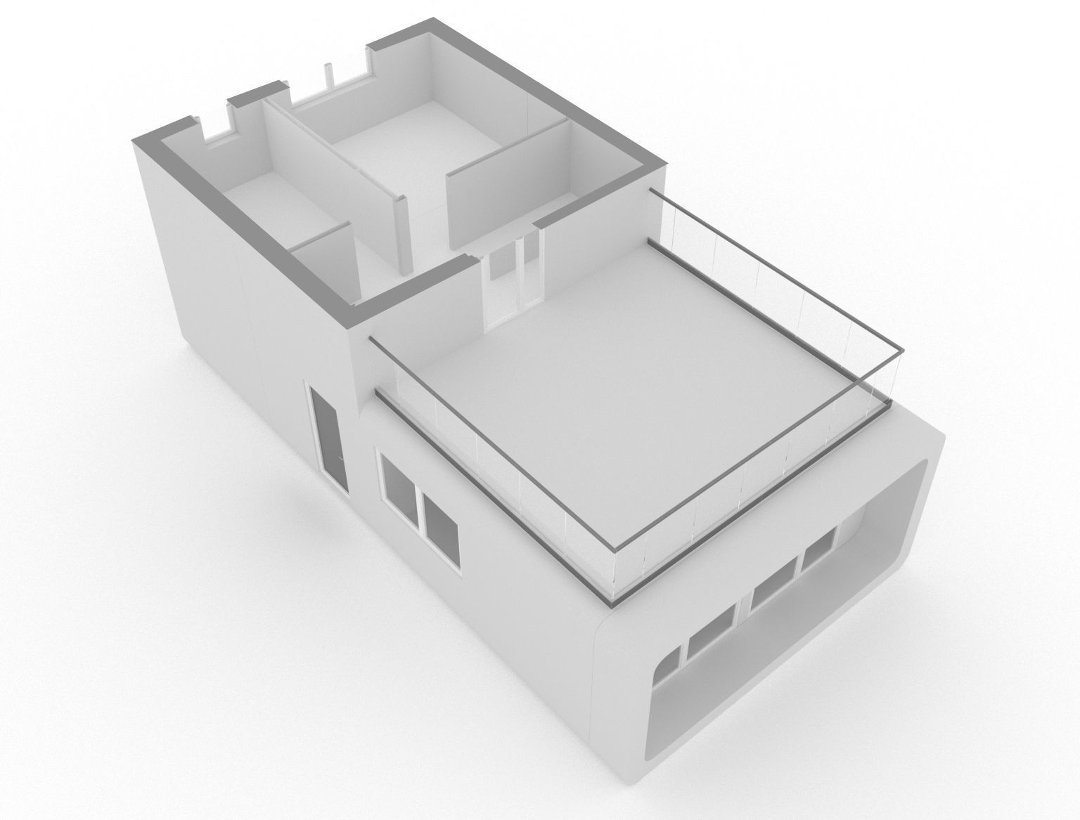 Modular residential building for industrial 3d printing 3D model_7