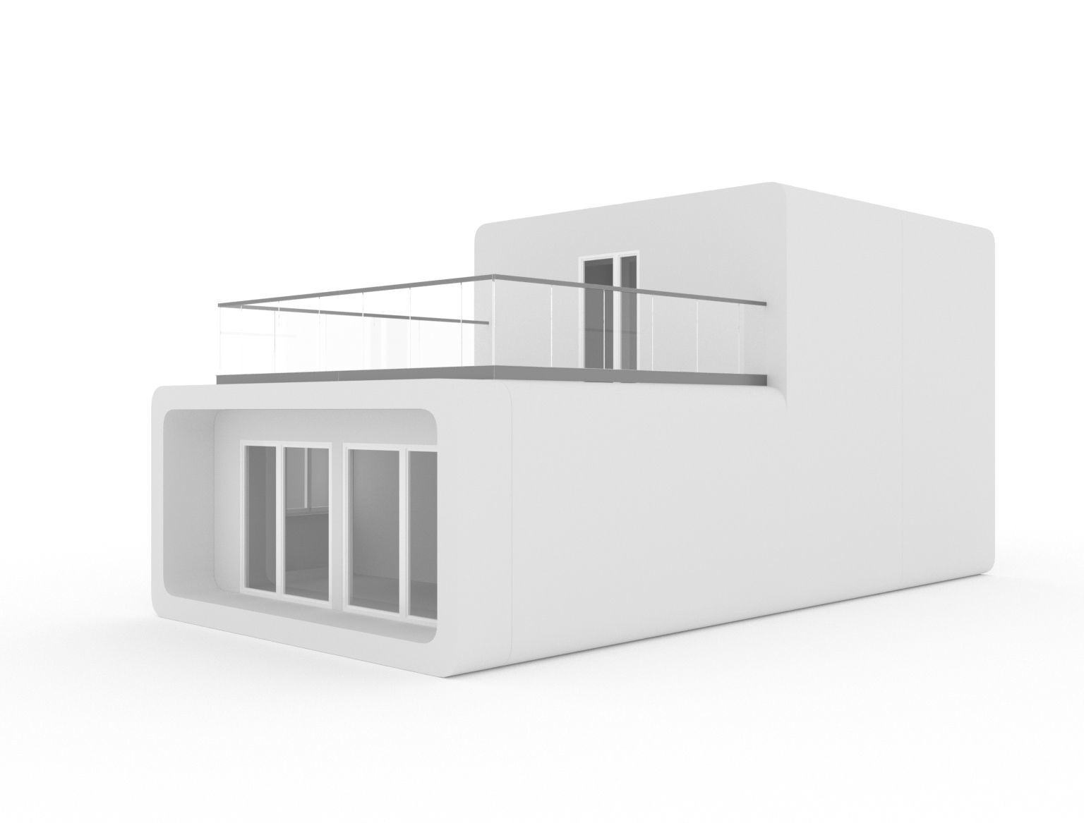 Modular residential building for industrial 3d printing 3D model_5