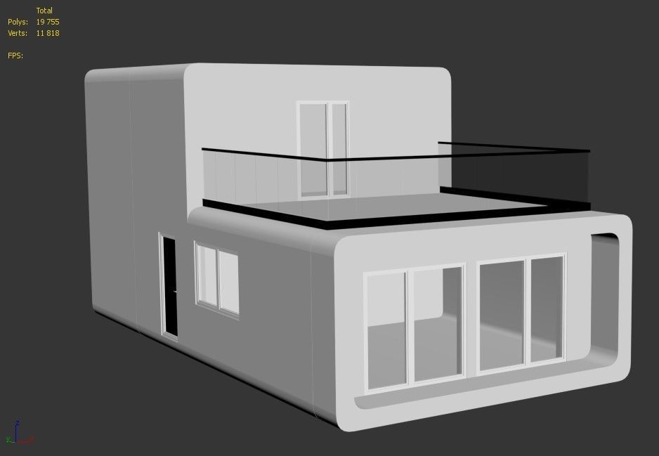 Modular residential building for industrial 3d printing 3D model_11