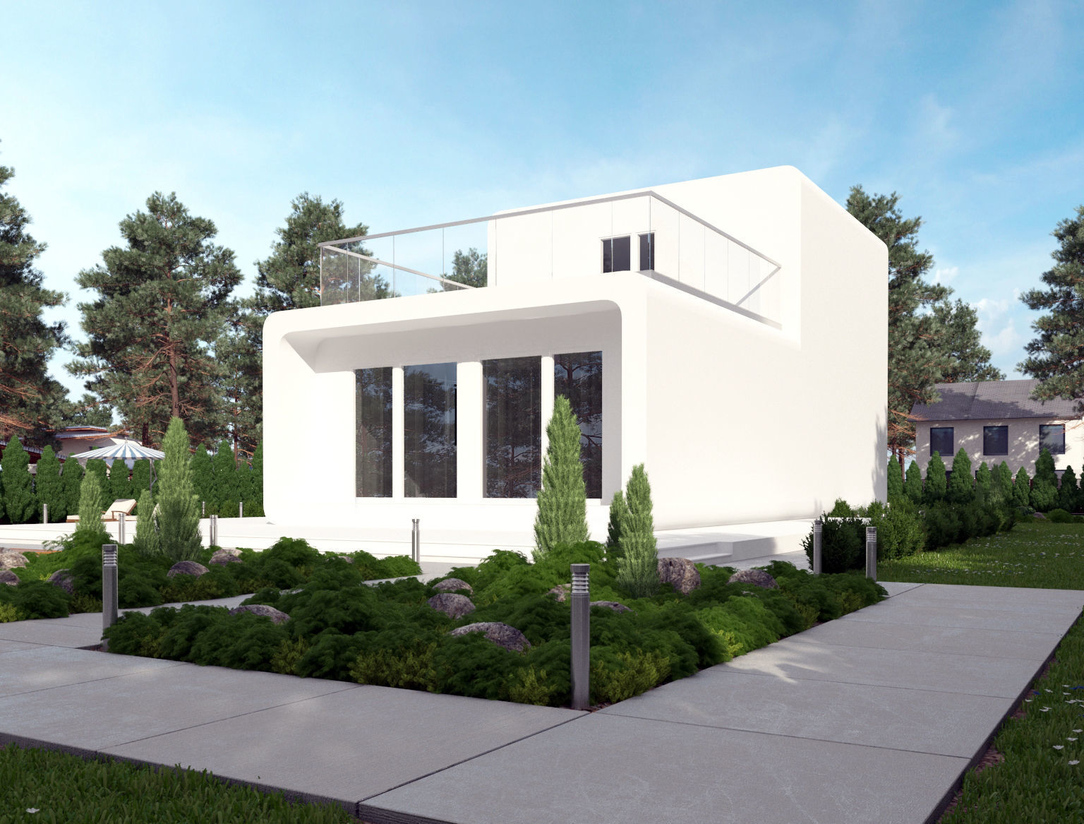 Modular residential building for industrial 3d printing 3D model_1