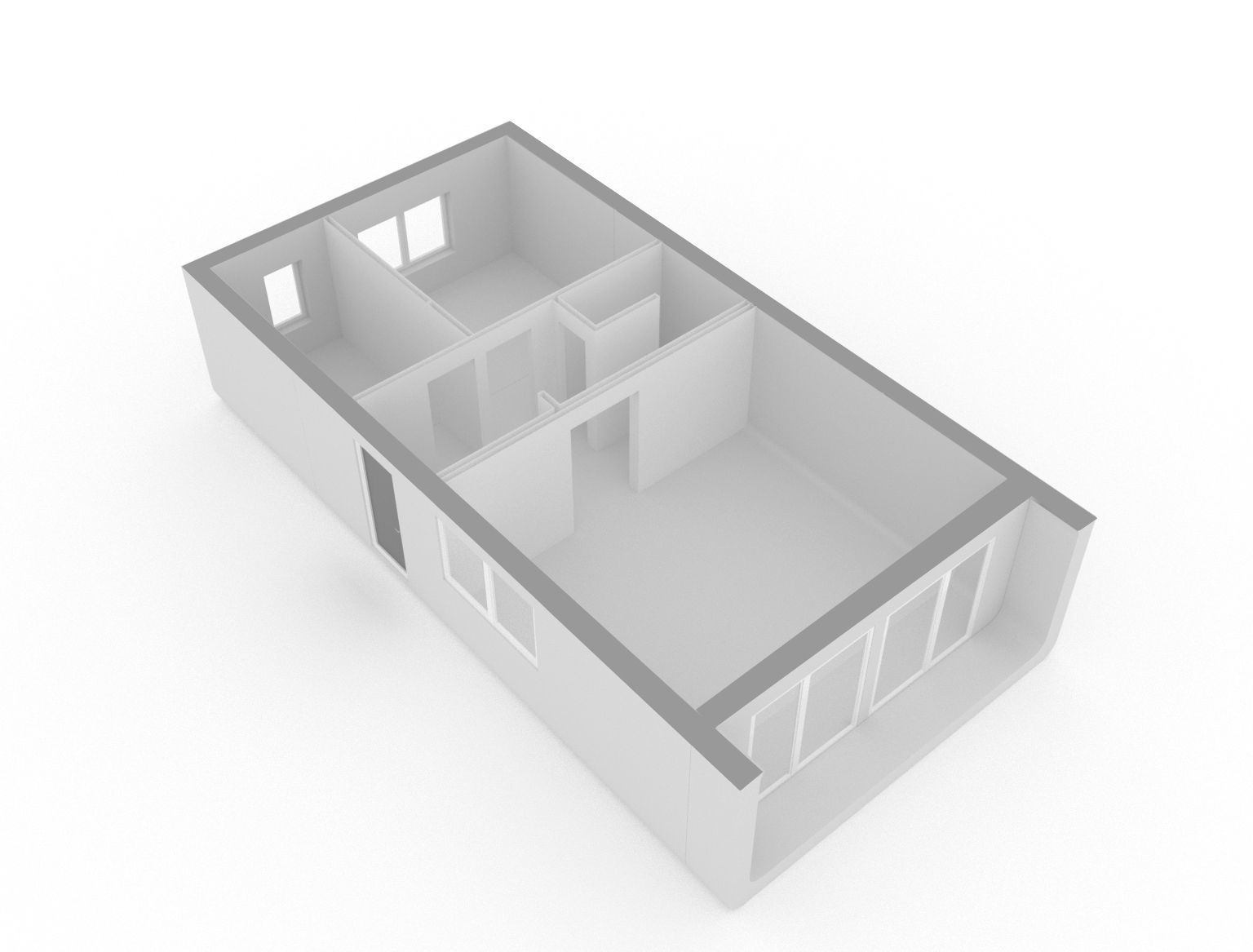 Modular residential building for industrial 3d printing 3D model_8