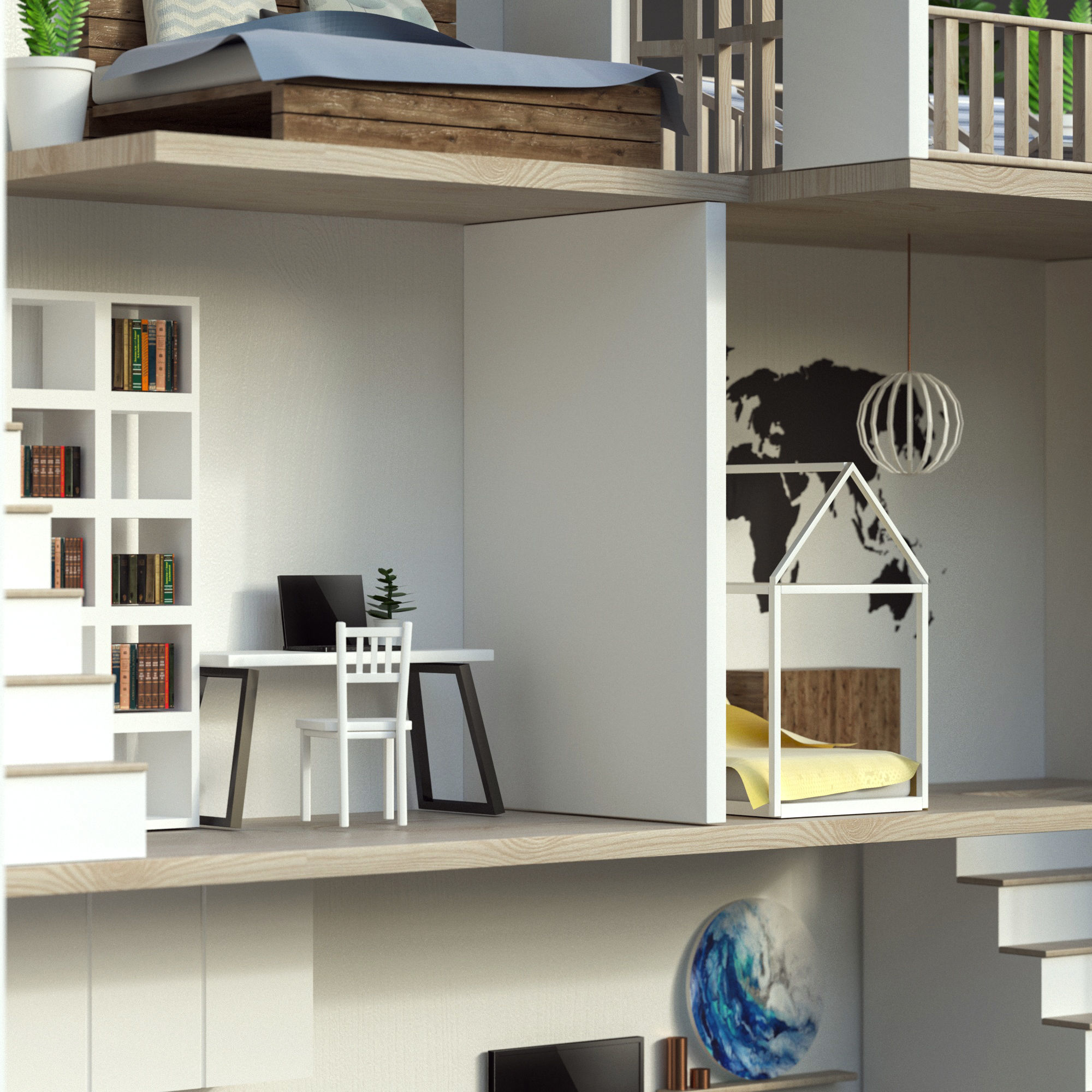 doll house 3D model_2