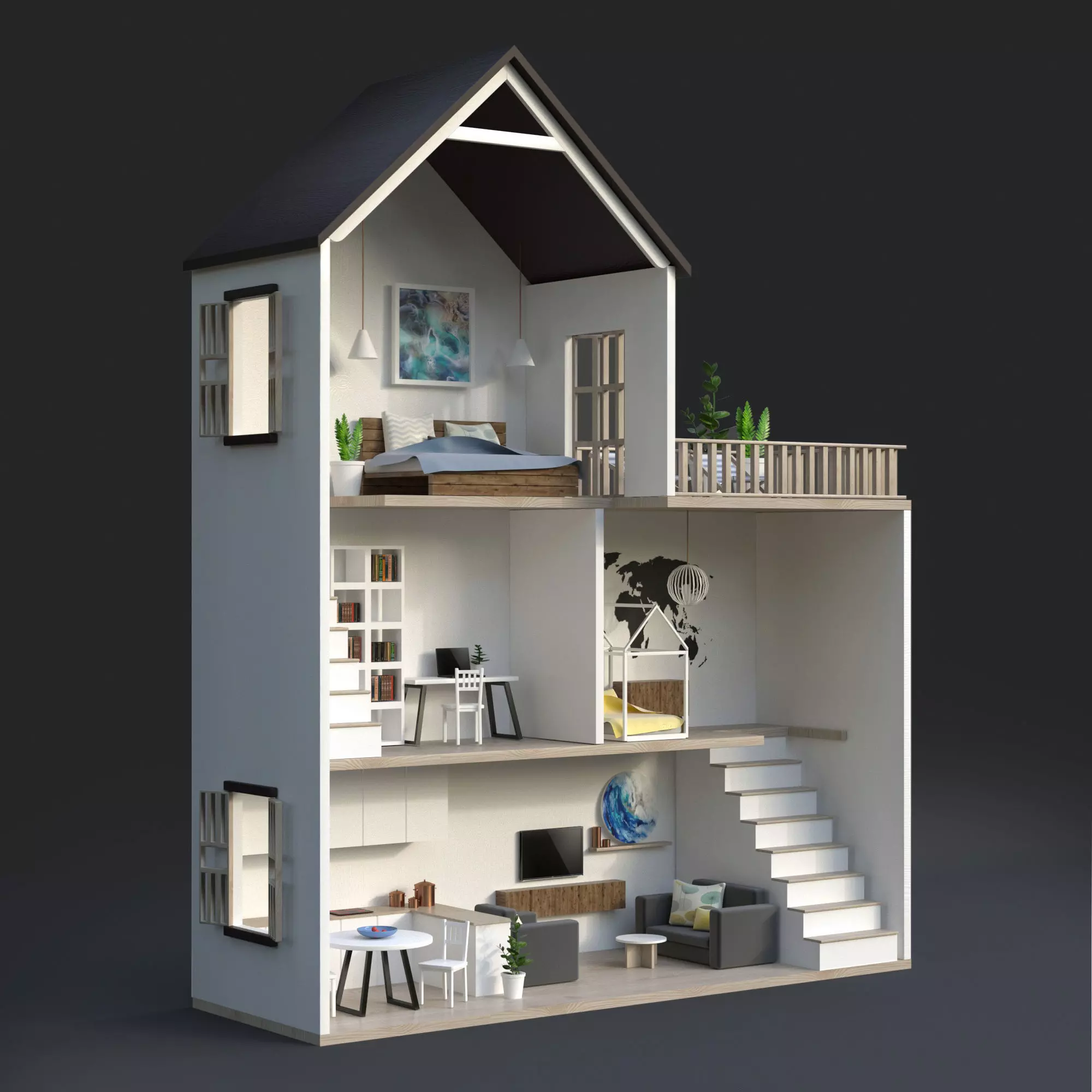 doll house 3D model_0