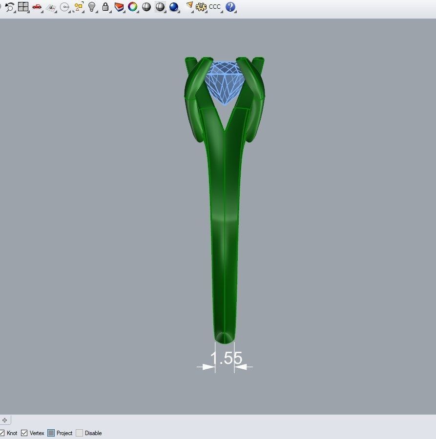 Engagement Ring STL File Format ready For 3D Printing - CC80Tin 3D print model_13