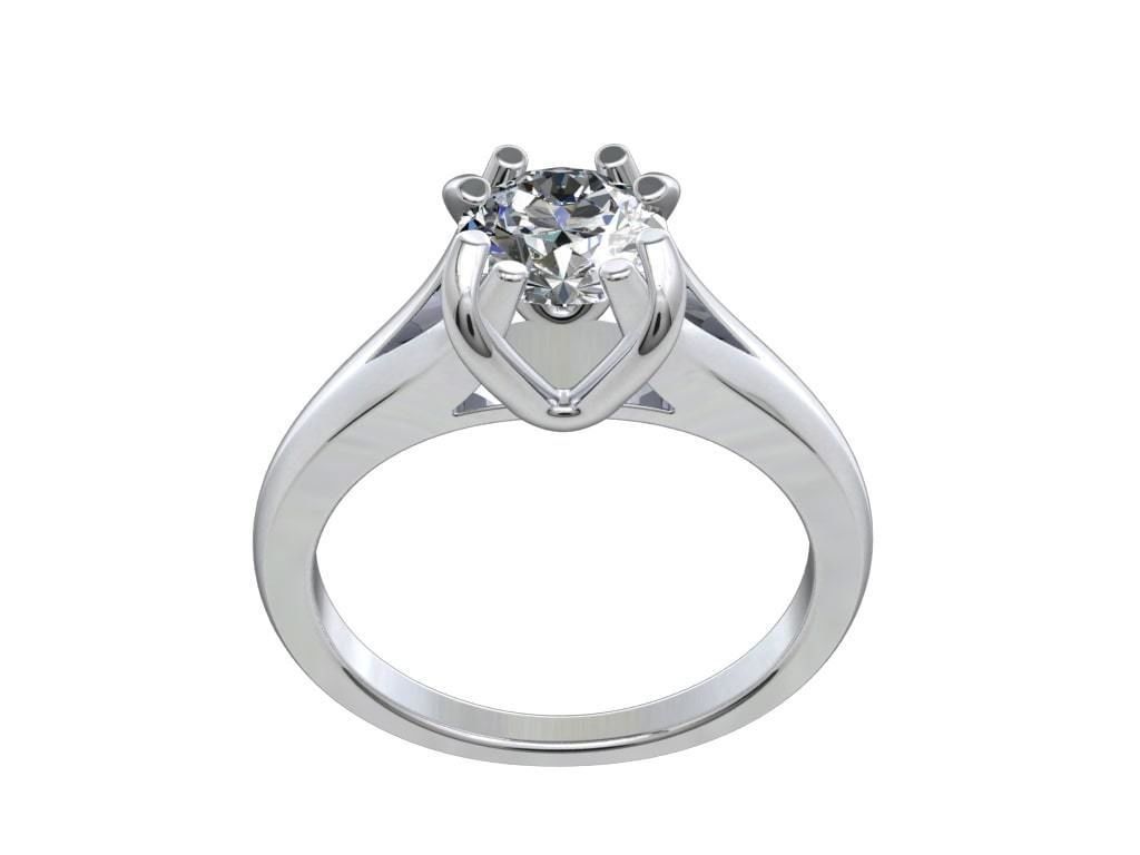 Engagement Ring STL File Format ready For 3D Printing - CC80Tin 3D print model_1