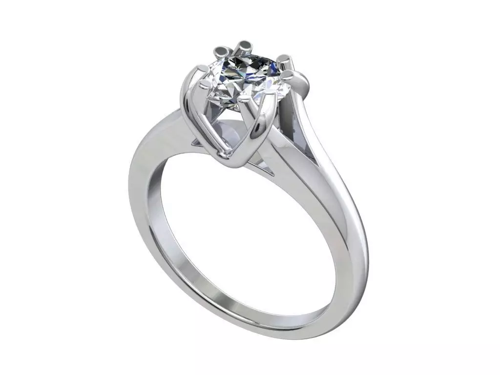 Engagement Ring STL File Format ready For 3D Printing - CC80Tin 3D print model_0