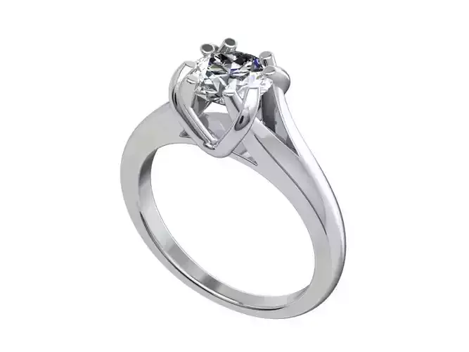 Engagement Ring  STL File Format ready For 3D Printing - CC80Tin