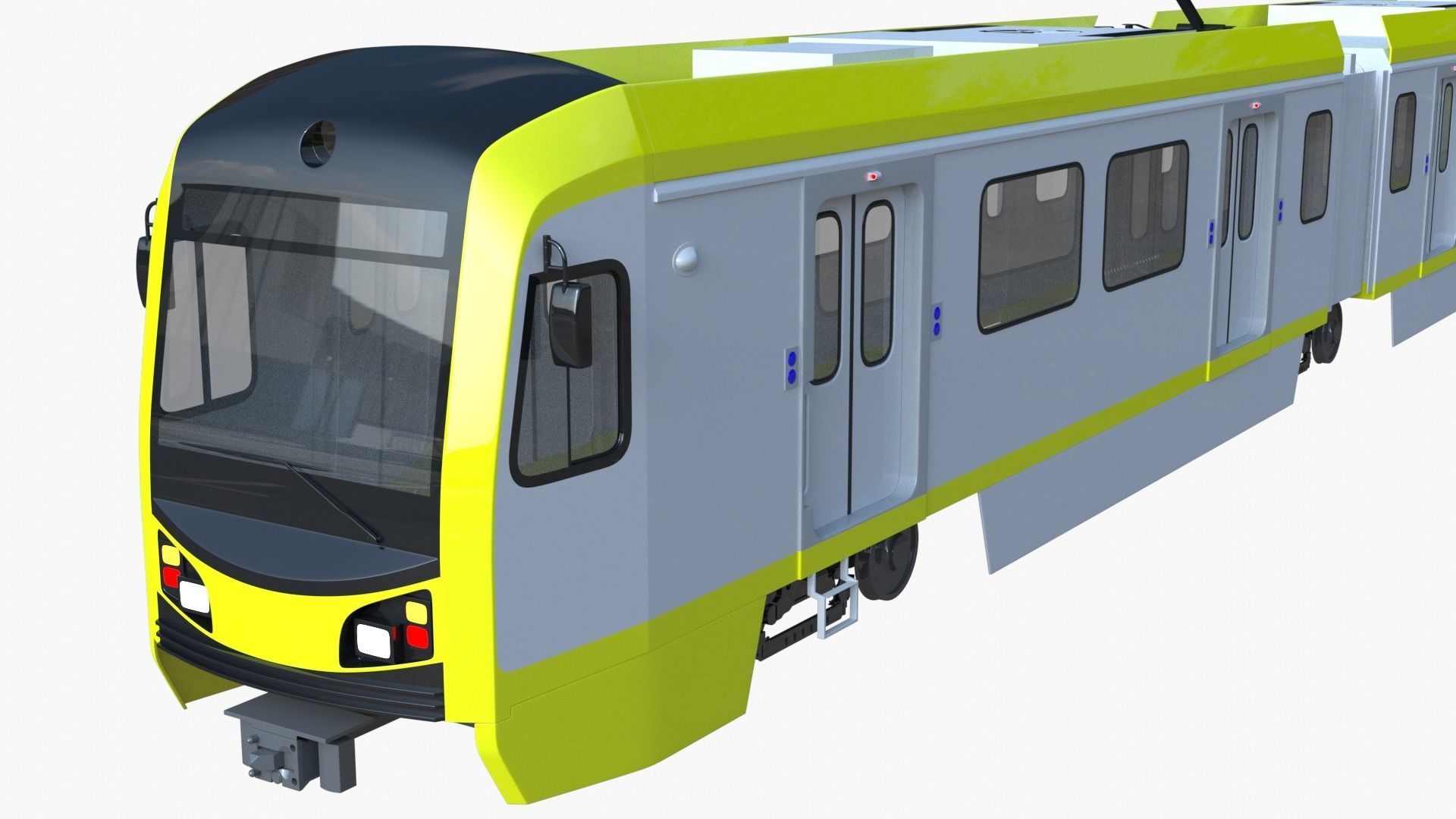 LA metro train 3D model_8