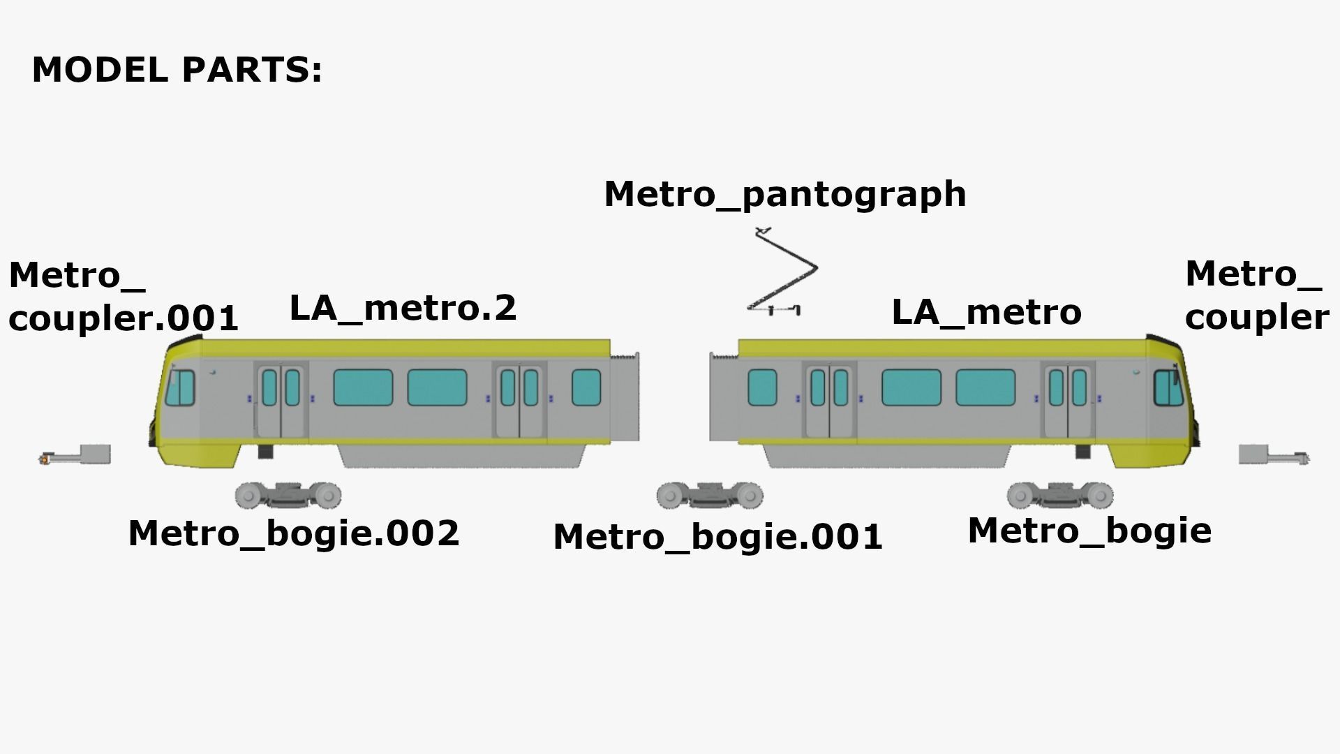 LA metro train 3D model_11