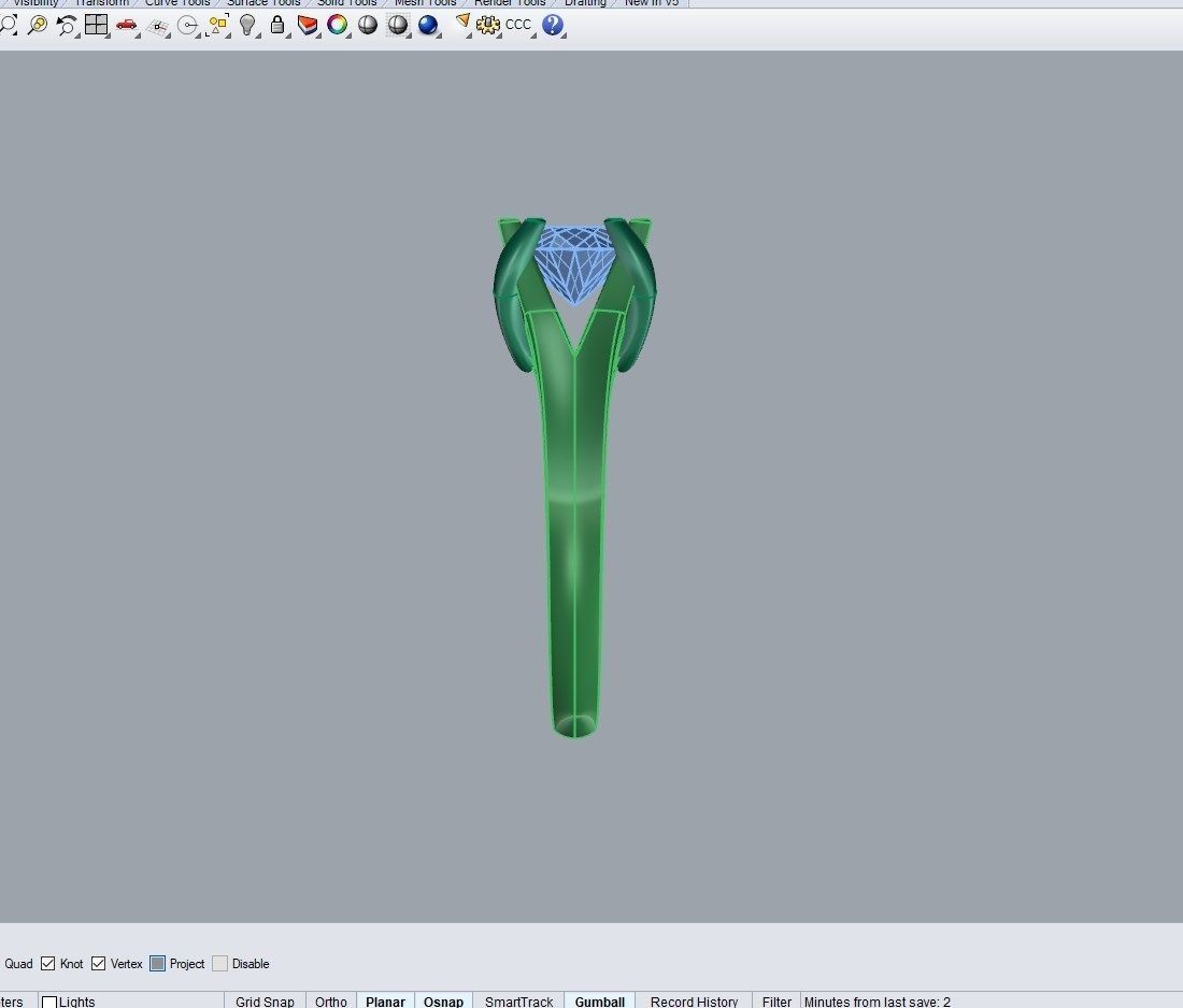 Engagement Ring STL File Format ready For 3D Printing - CC80TT 3D print model_10