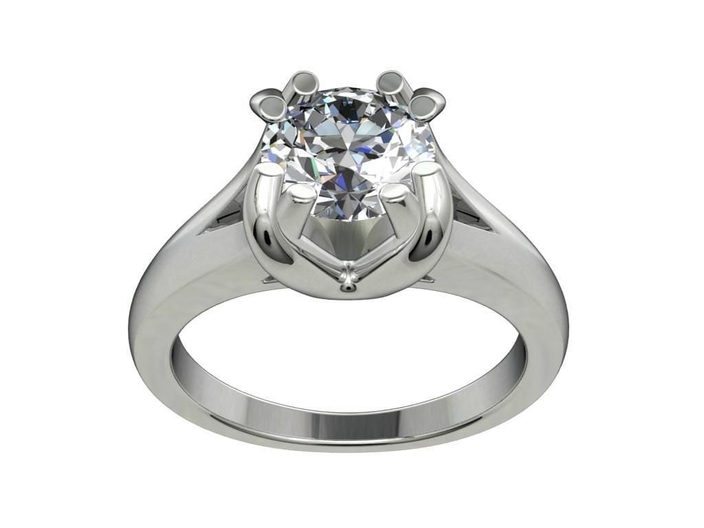 Engagement Ring STL File Format ready For 3D Printing - CC80TT 3D print model_2