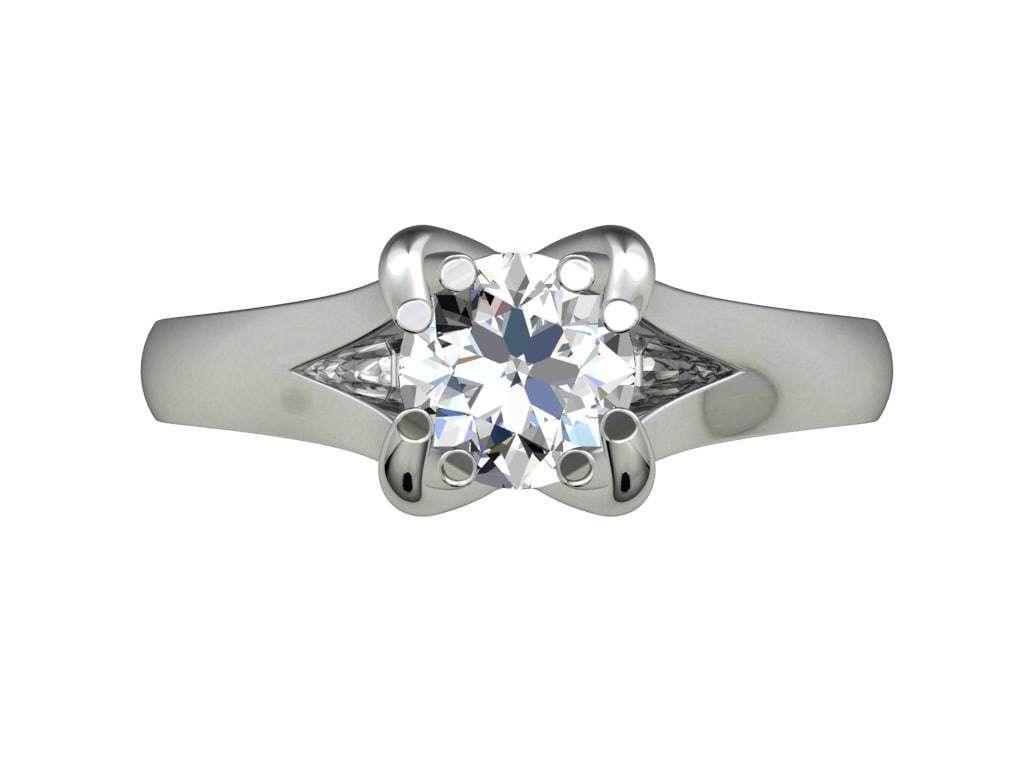 Engagement Ring STL File Format ready For 3D Printing - CC80TT 3D print model_3