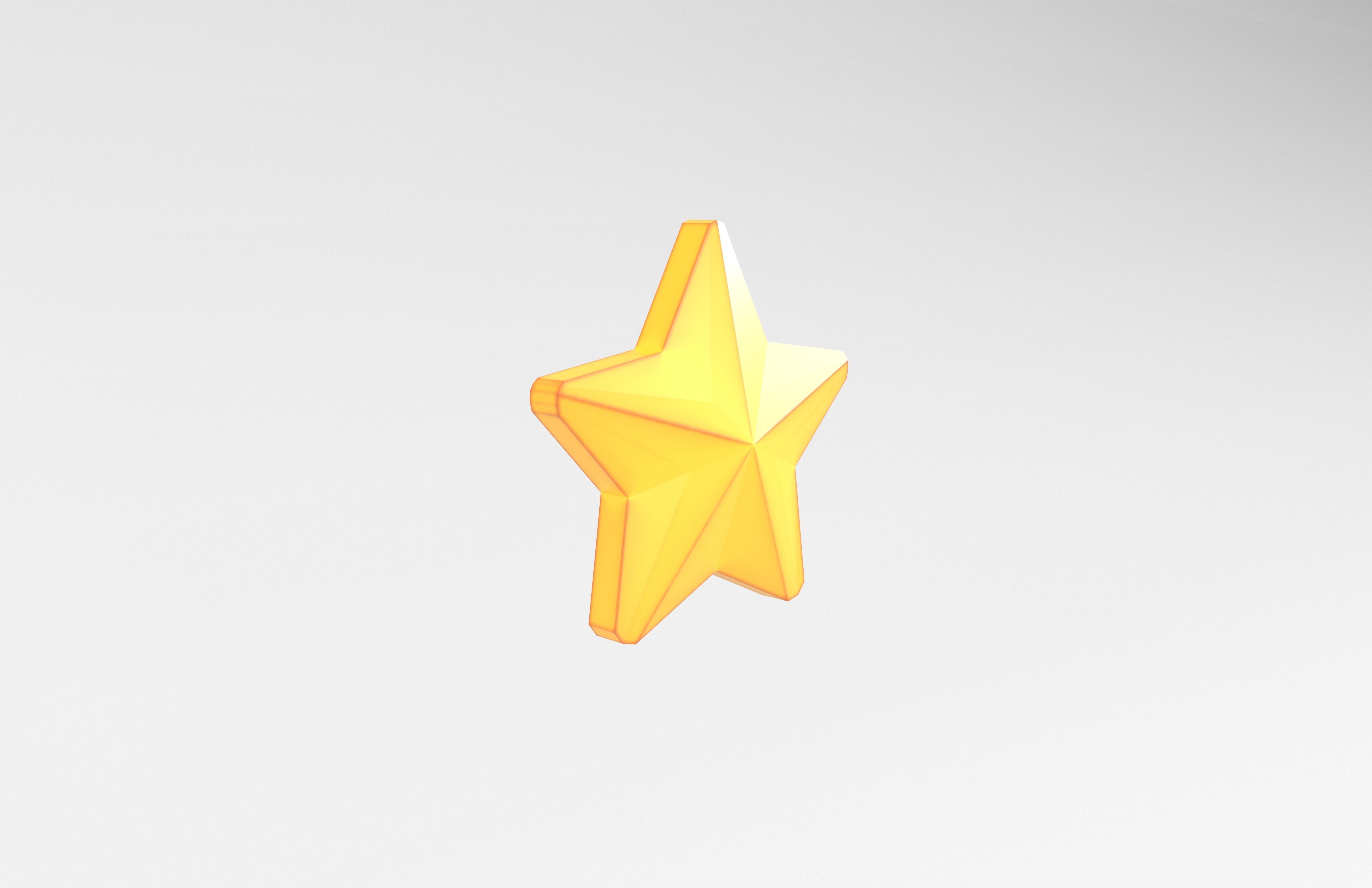 One Star v2 001 Low-poly 3D model_3