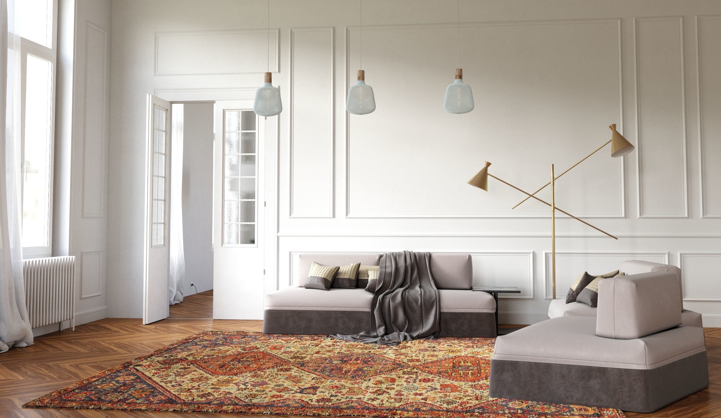 Leaf shaped lampshade 3D print model_2