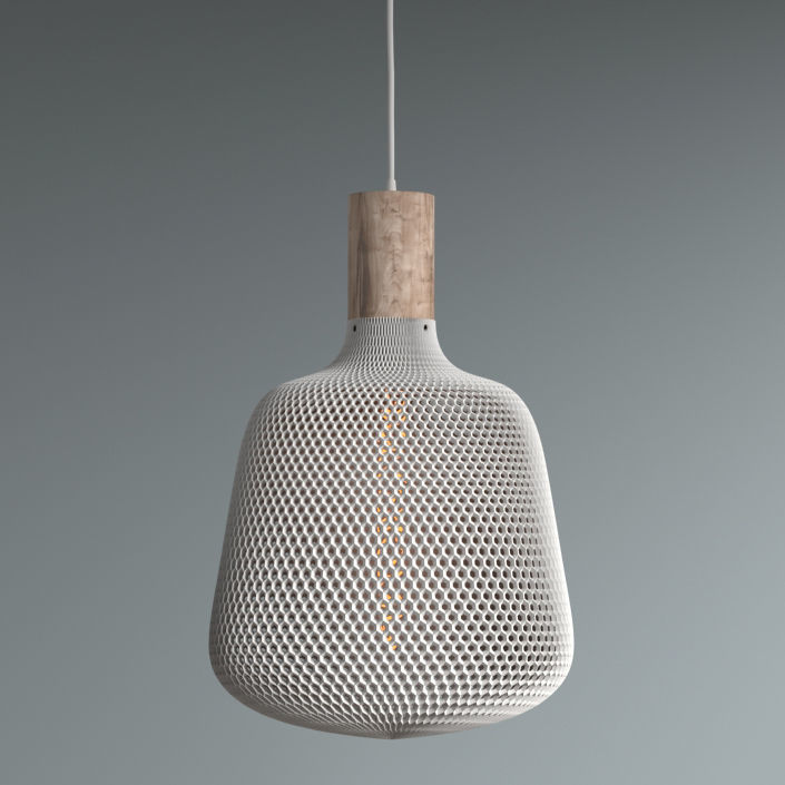 Leaf shaped lampshade 3D print model_1