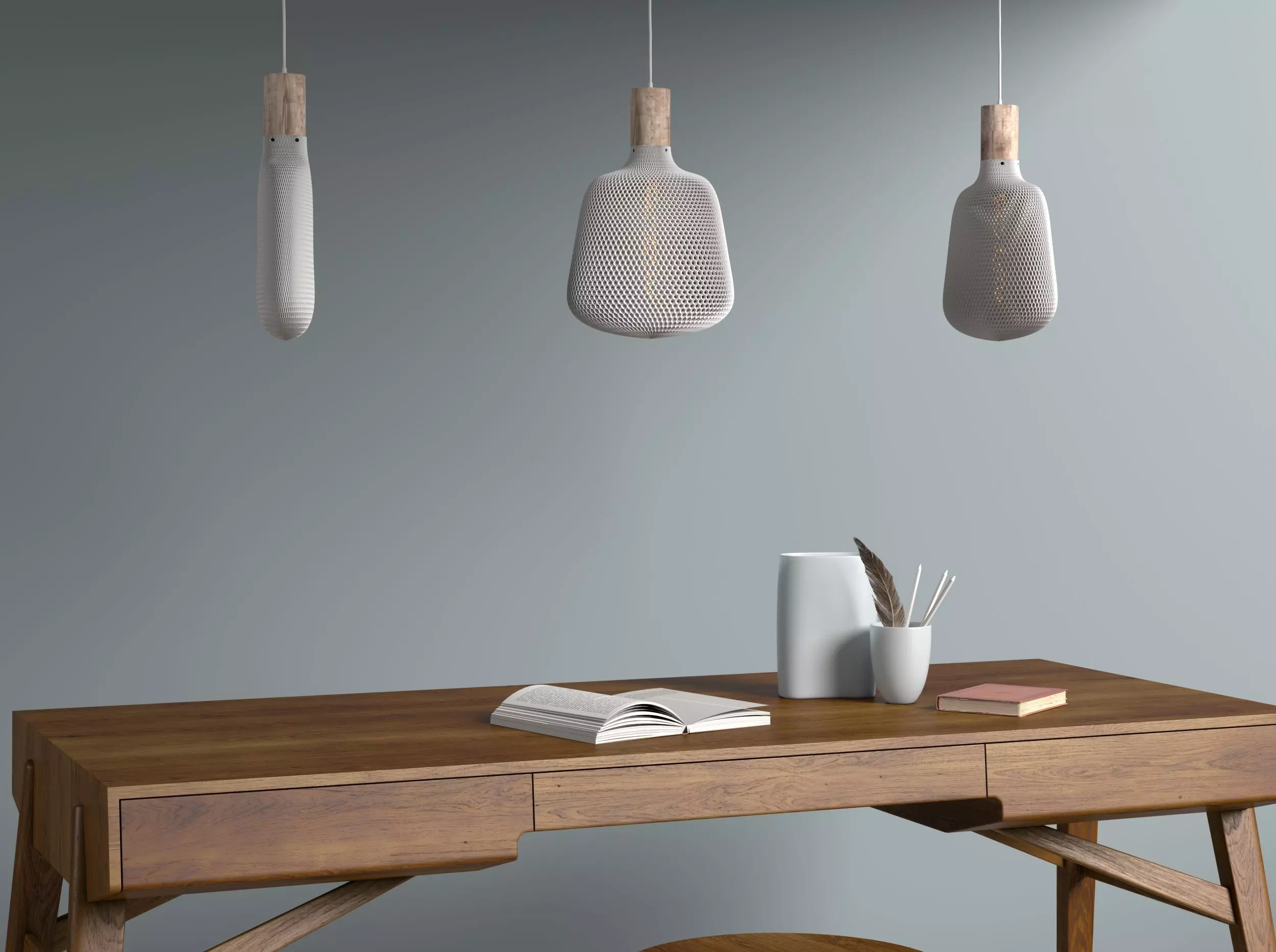 Leaf shaped lampshade 3D print model_0