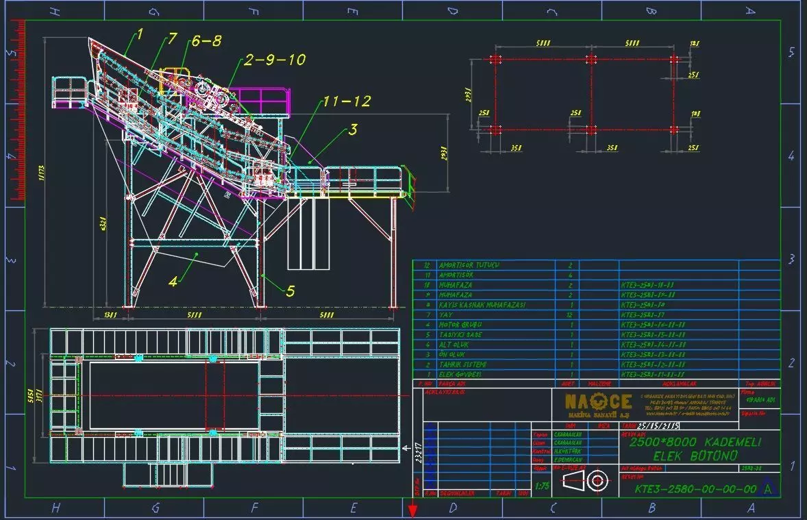 Nace twin shaft vibration screen 3D model_0
