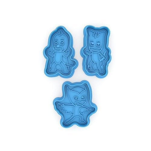 PJ masks collection cookie cutters 3D print model