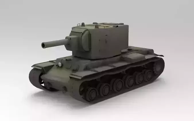 Low Poly Soviet KV-2 Tank