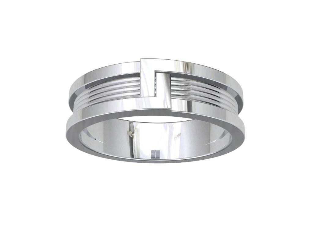 Wedding Band Ring For Men STL File ready For 3D Printing - CC82M 3D print model_1