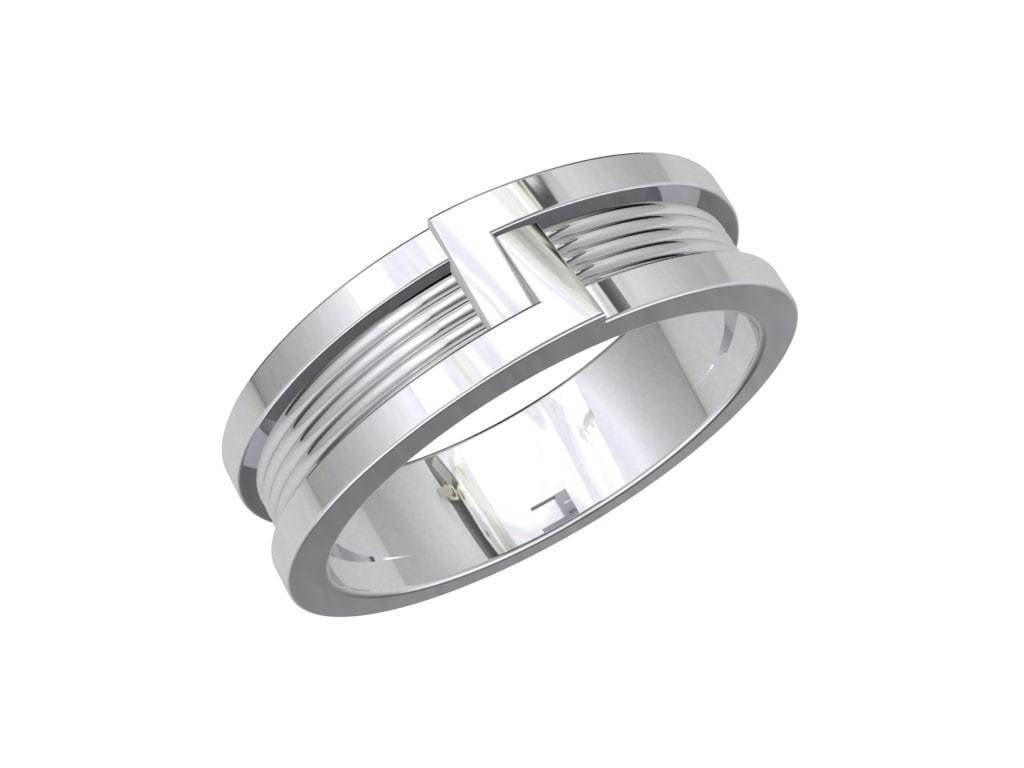 Wedding Band Ring For Men STL File ready For 3D Printing - CC82M 3D print model_2