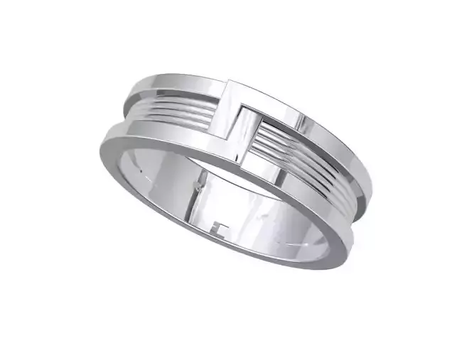 Wedding Band Ring For Men STL File ready For 3D Printing - CC82M