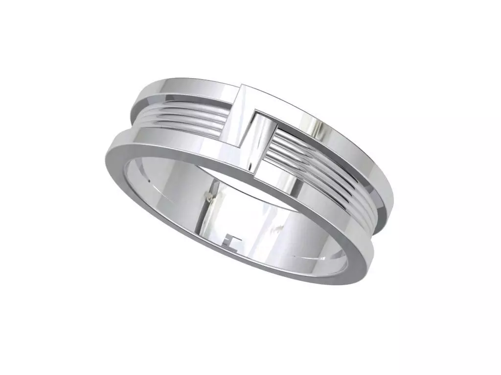 Wedding Band Ring For Men STL File ready For 3D Printing - CC82M 3D print model_0
