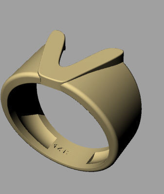 V ring 3D print model_1