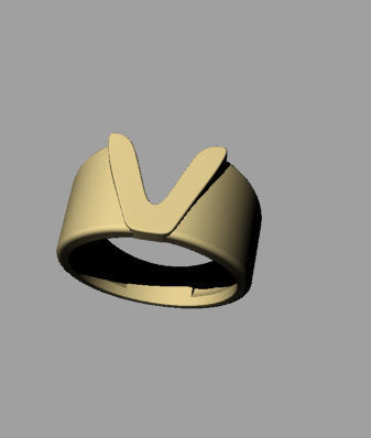 V ring 3D print model_0