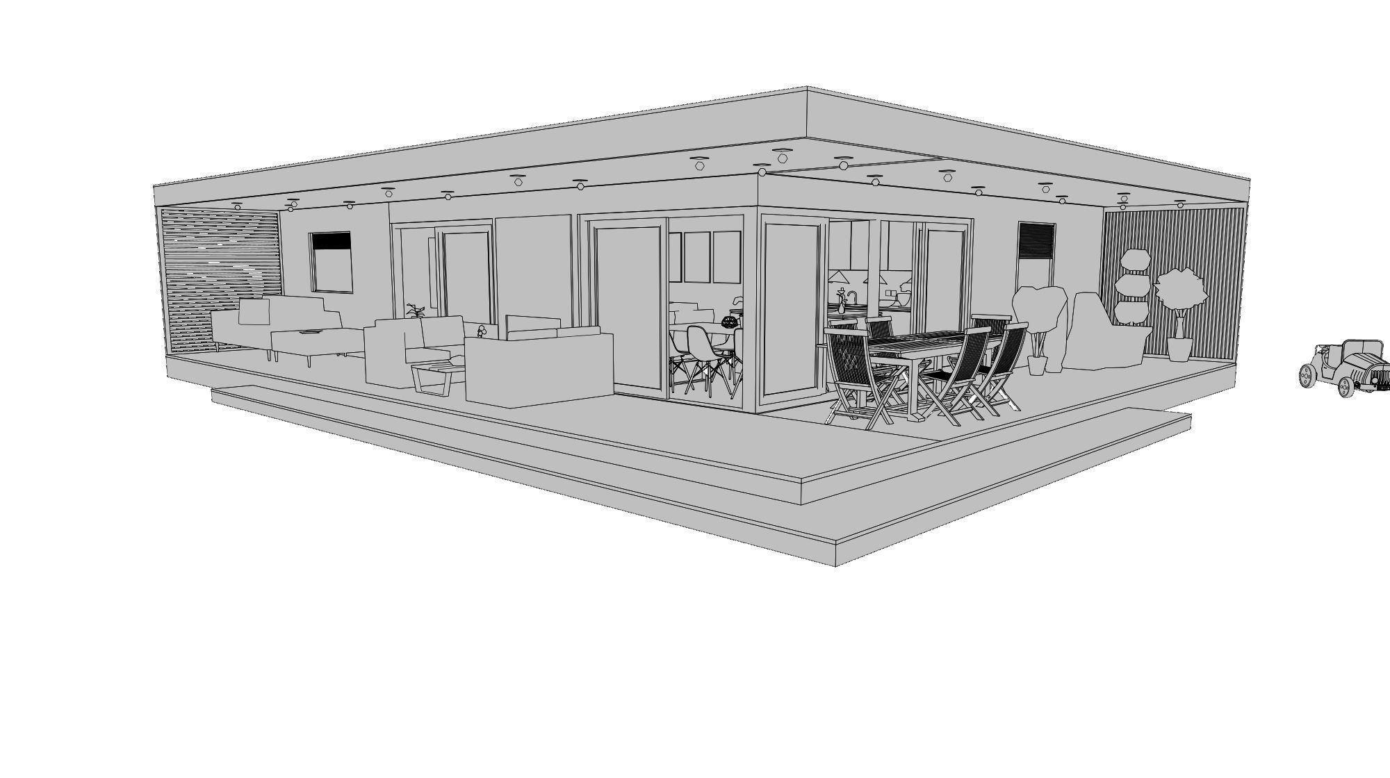 vacation residential modern house zaja Low-poly 3D model_23