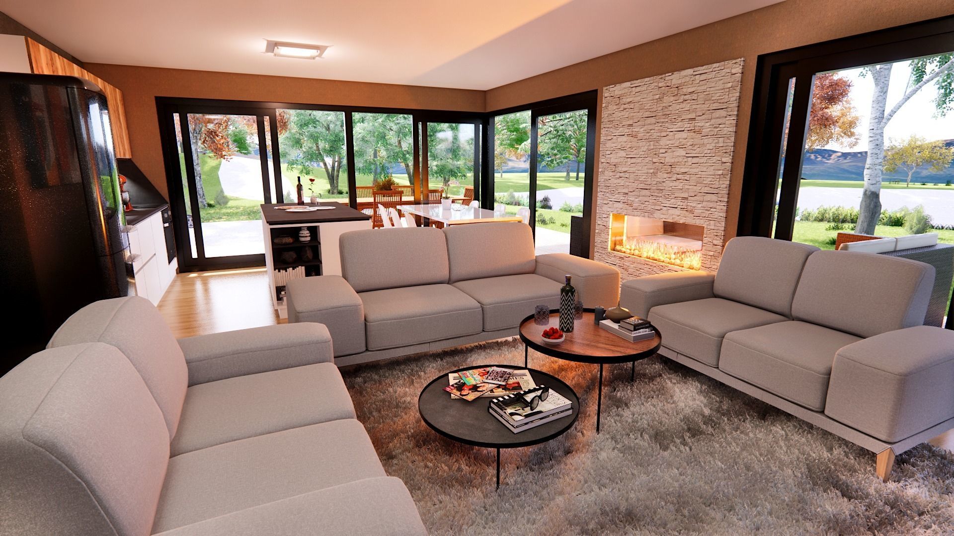 vacation residential modern house zaja Low-poly 3D model_6