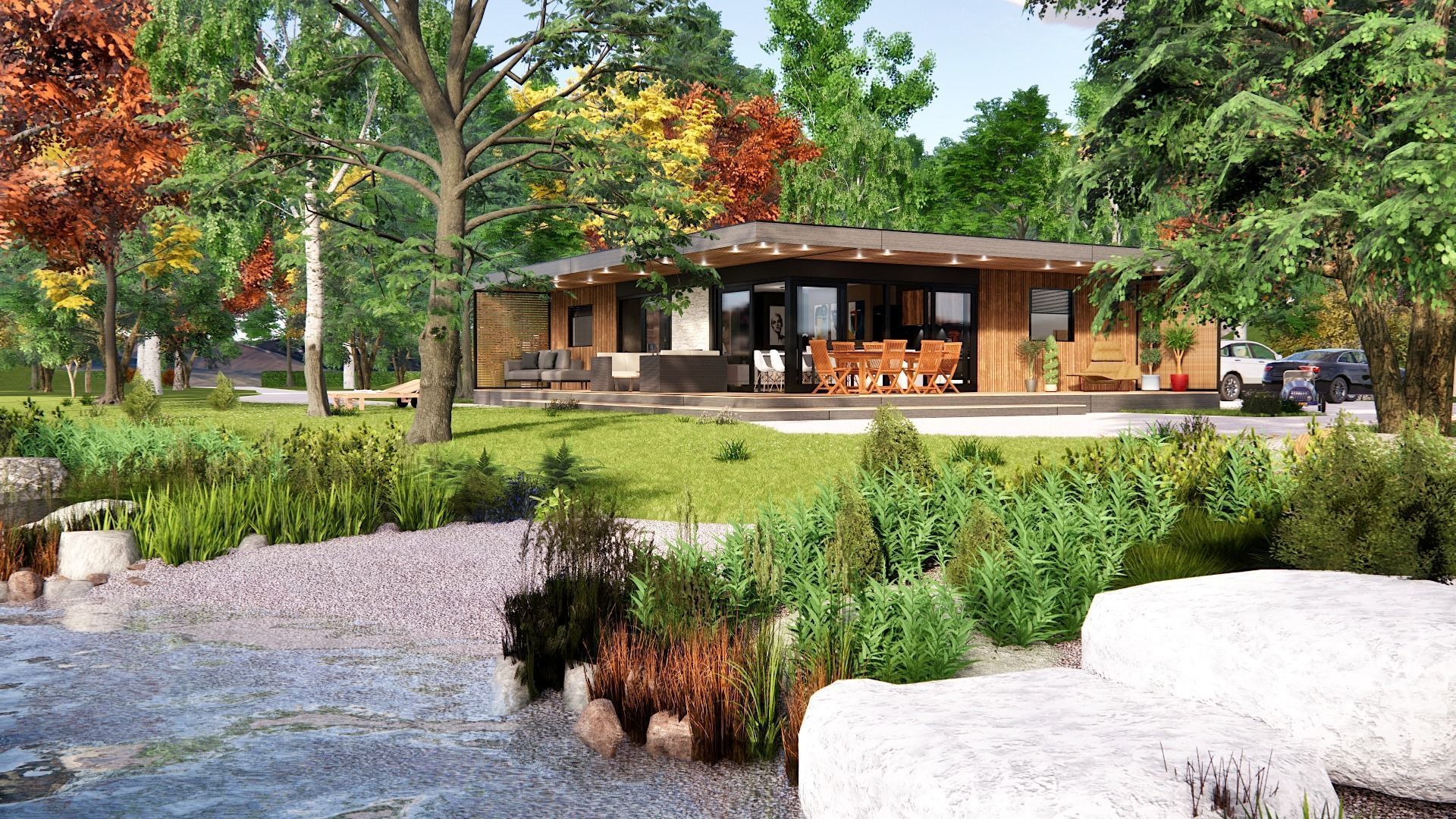 vacation residential modern house zaja Low-poly 3D model_10