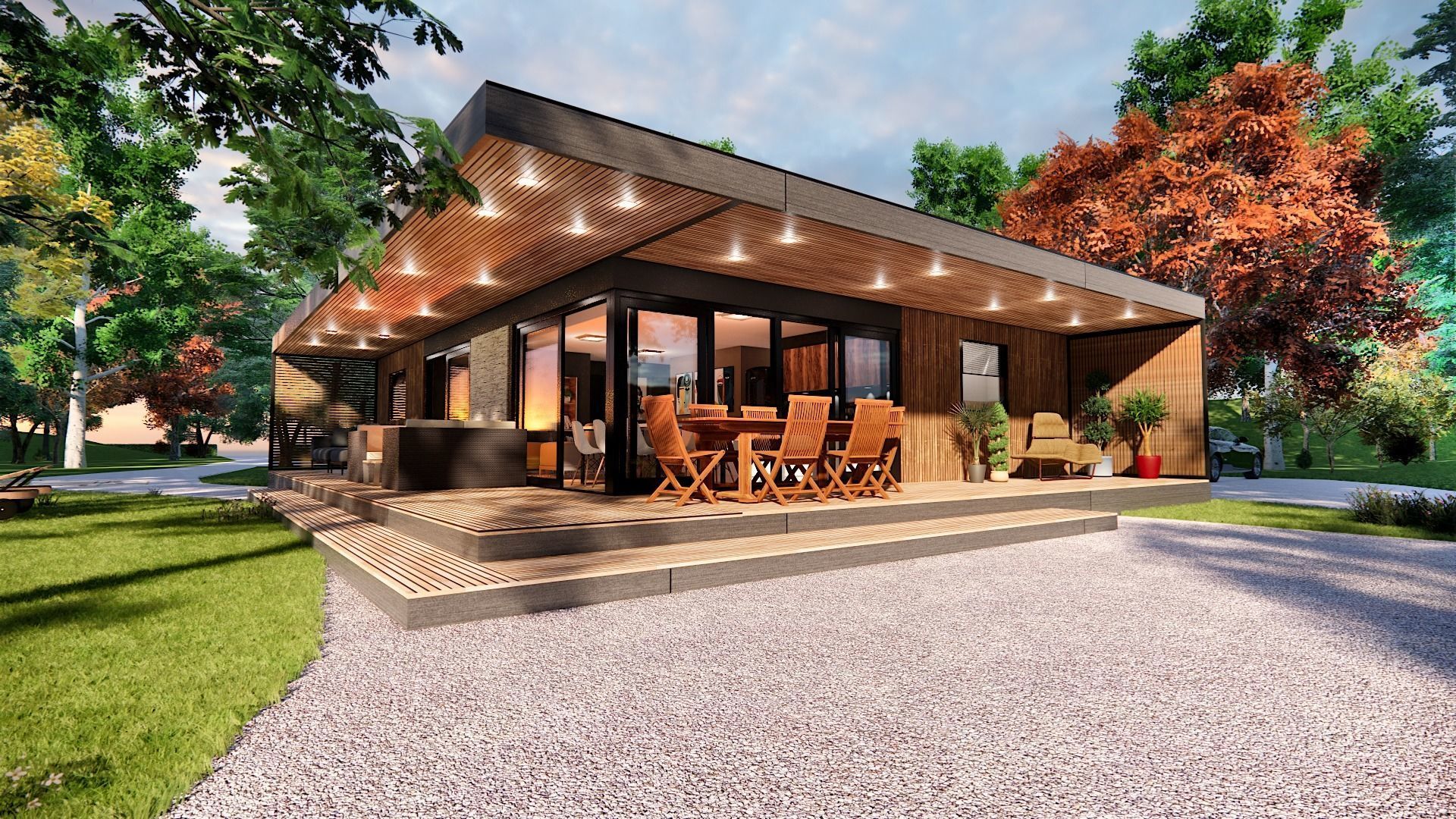 vacation residential modern house zaja Low-poly 3D model_12