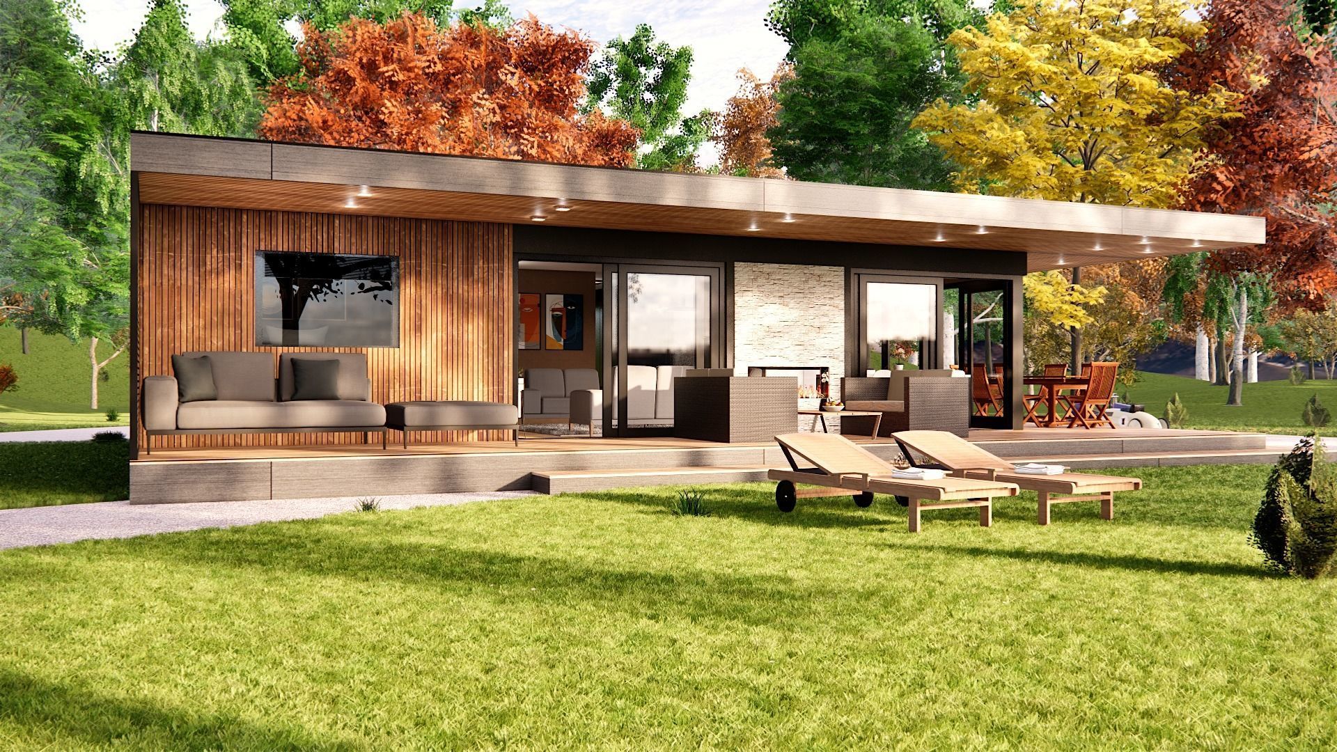 vacation residential modern house zaja Low-poly 3D model_3