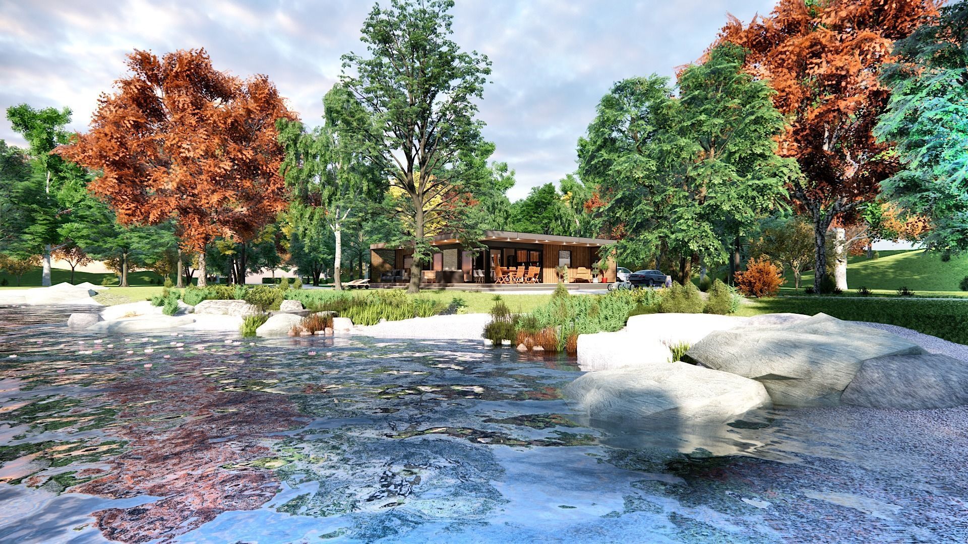 vacation residential modern house zaja Low-poly 3D model_11