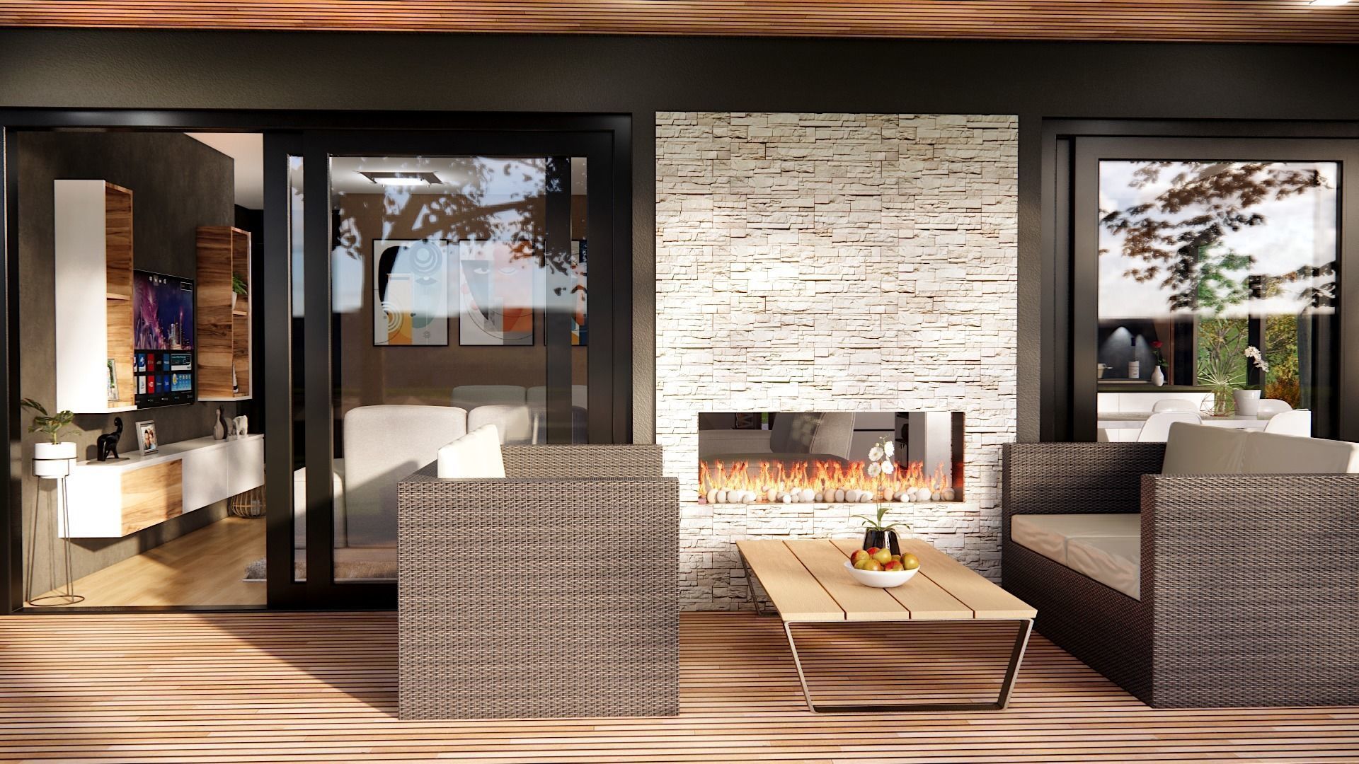 vacation residential modern house zaja Low-poly 3D model_4