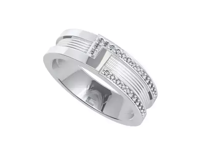 Wedding Band Ring For Women STL  ready For 3D Printing -CC82F
