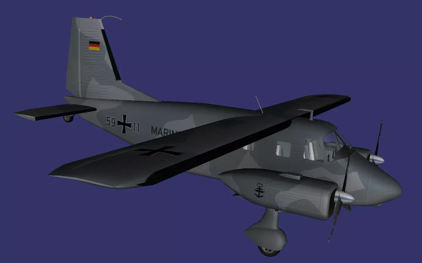 Dornier Do 28 Skyservant Free 3D model_0