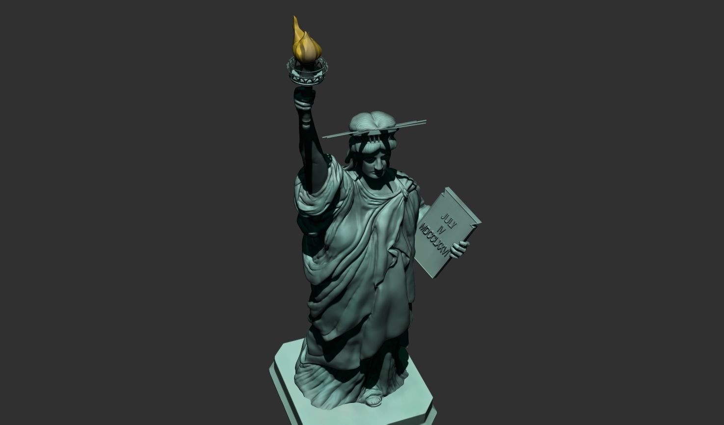 Statue of Liberty 3D model_1